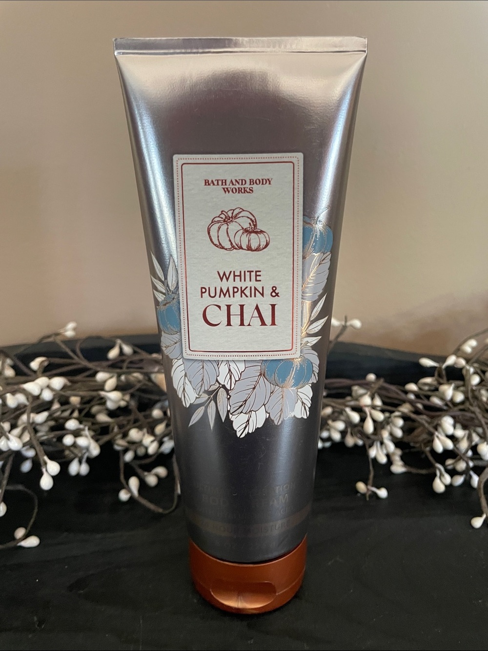 NEW Bath & Body Works White Pumpkin & Chai Body Cream - 8 oz